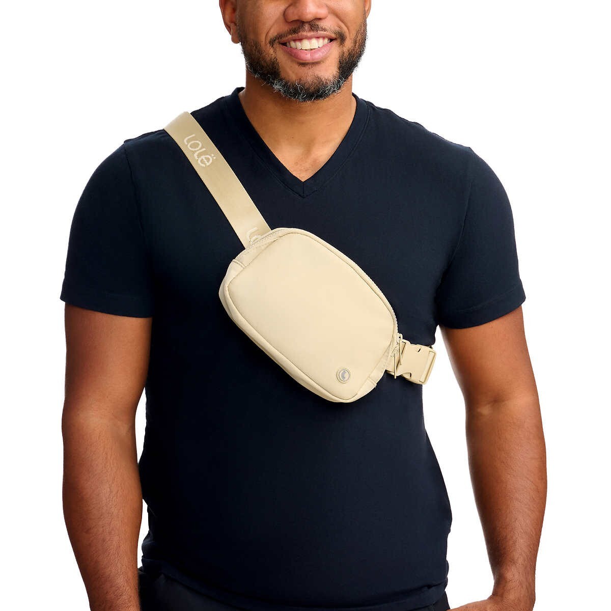 Unisex Belt Bag with Adjustable Strap - Tan Fanny Pack for Waist, Crossbody