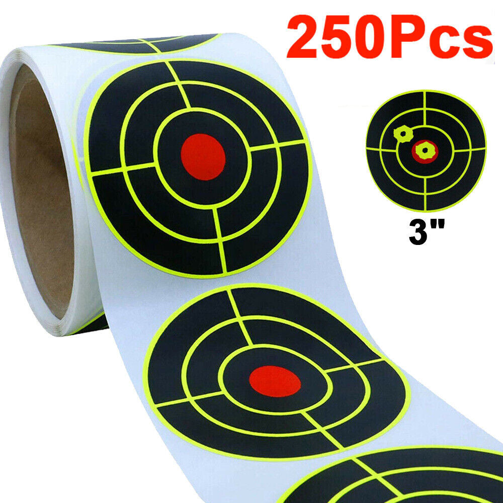 250Pcs 3-Inch Self-Adhesive Shooting Targets for Practice and Training