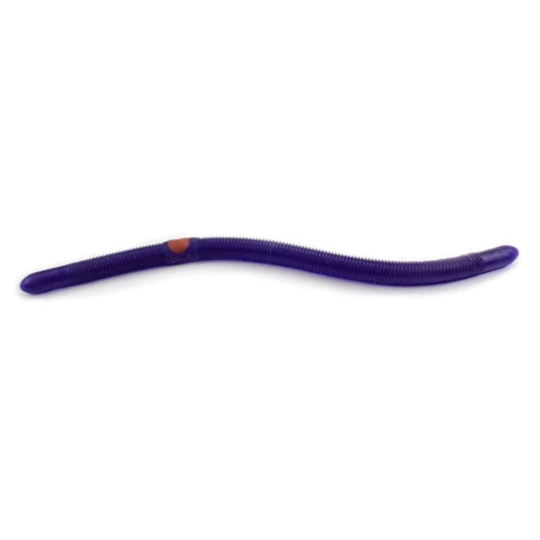 Kelly's Bass Worms Pier Boy Special Purple Wild Grape 6-Pack for Bass & Panfish