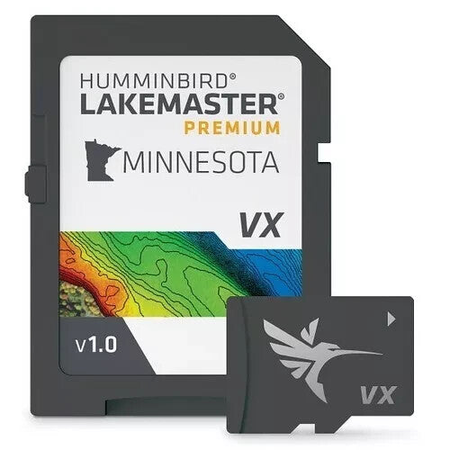 Humminbird LakeMaster VX Premium Map Card for APEX SOLIX HELIX - Regional Coverage