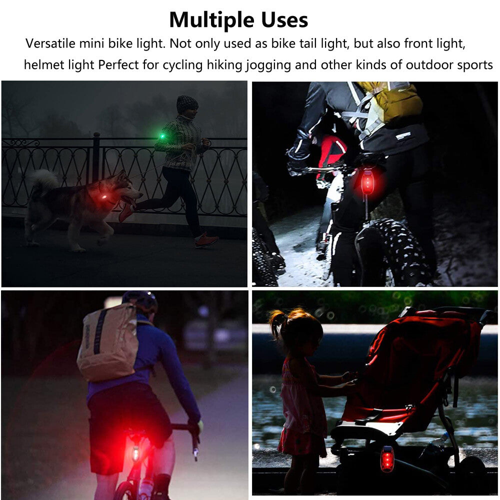 LED Safety Clip-On Lights for Running Biking Walks Waterproof Warning Flashlights
