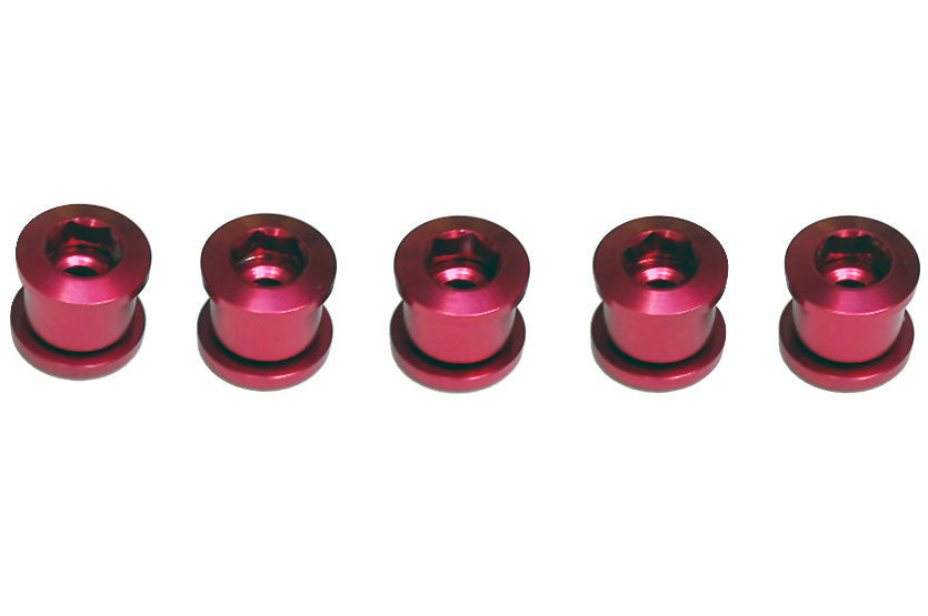 Lightweight Bicycle Chainring Bolts for Dura Ace Ultegra BMX - Red