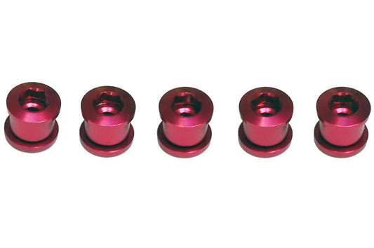 Lightweight Bicycle Chainring Bolts for Dura Ace Ultegra BMX - Red