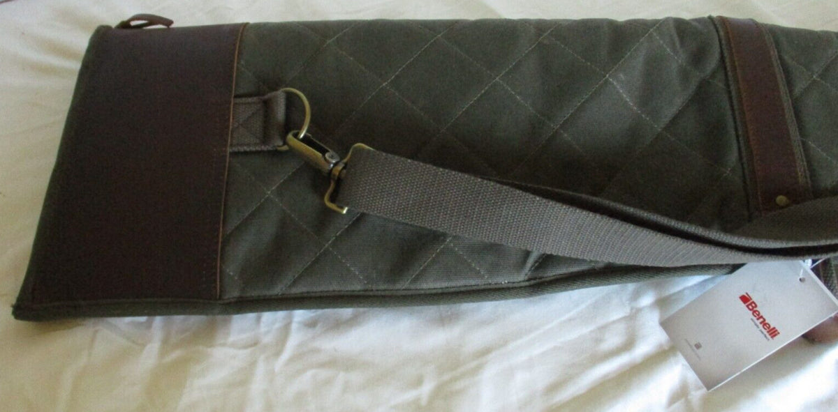 Benelli Lodge 53-Inch Olive Gun Case - Waxed Cotton Rifle Storage