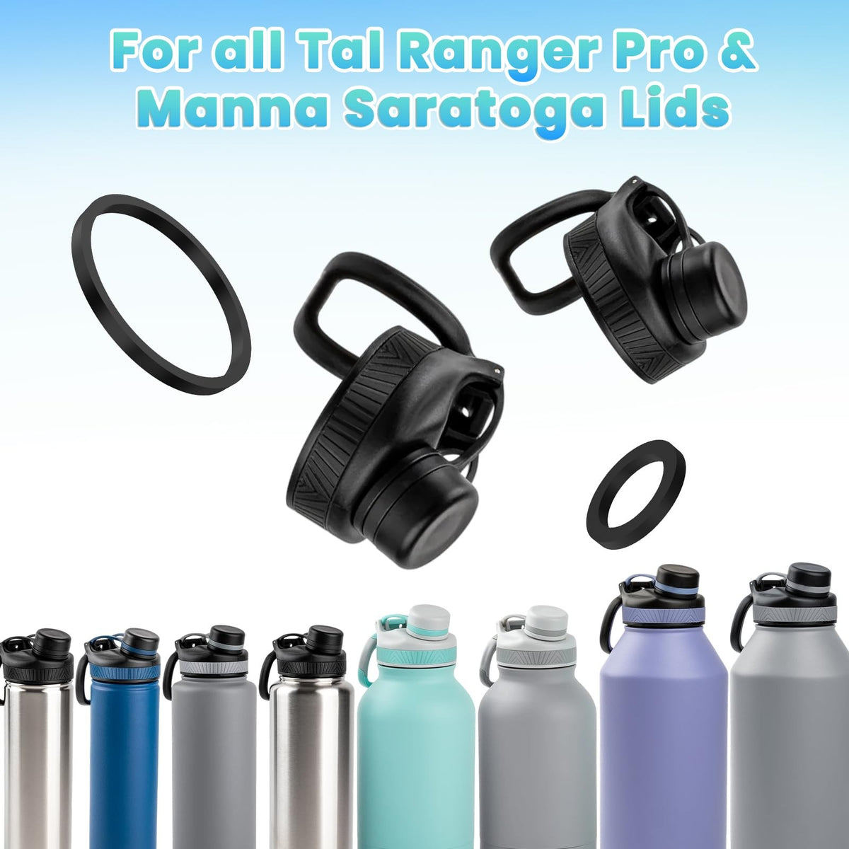 4 Pack Water Bottle Gasket Replacement Fits Tal Ranger Pro & Manna Saratoga