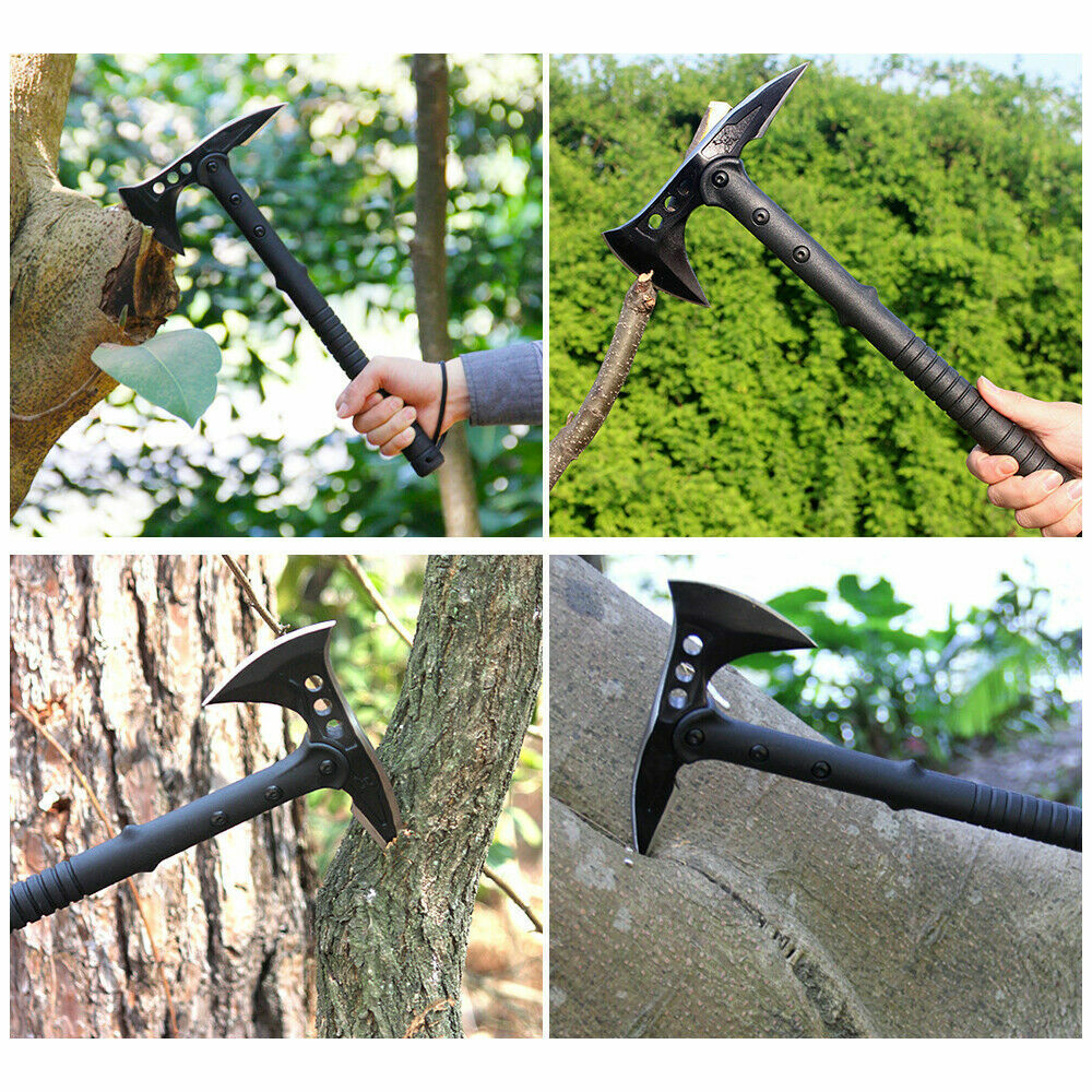 16-Inch Tactical Survival Axe with Stainless Steel Blade and Fiber Handle