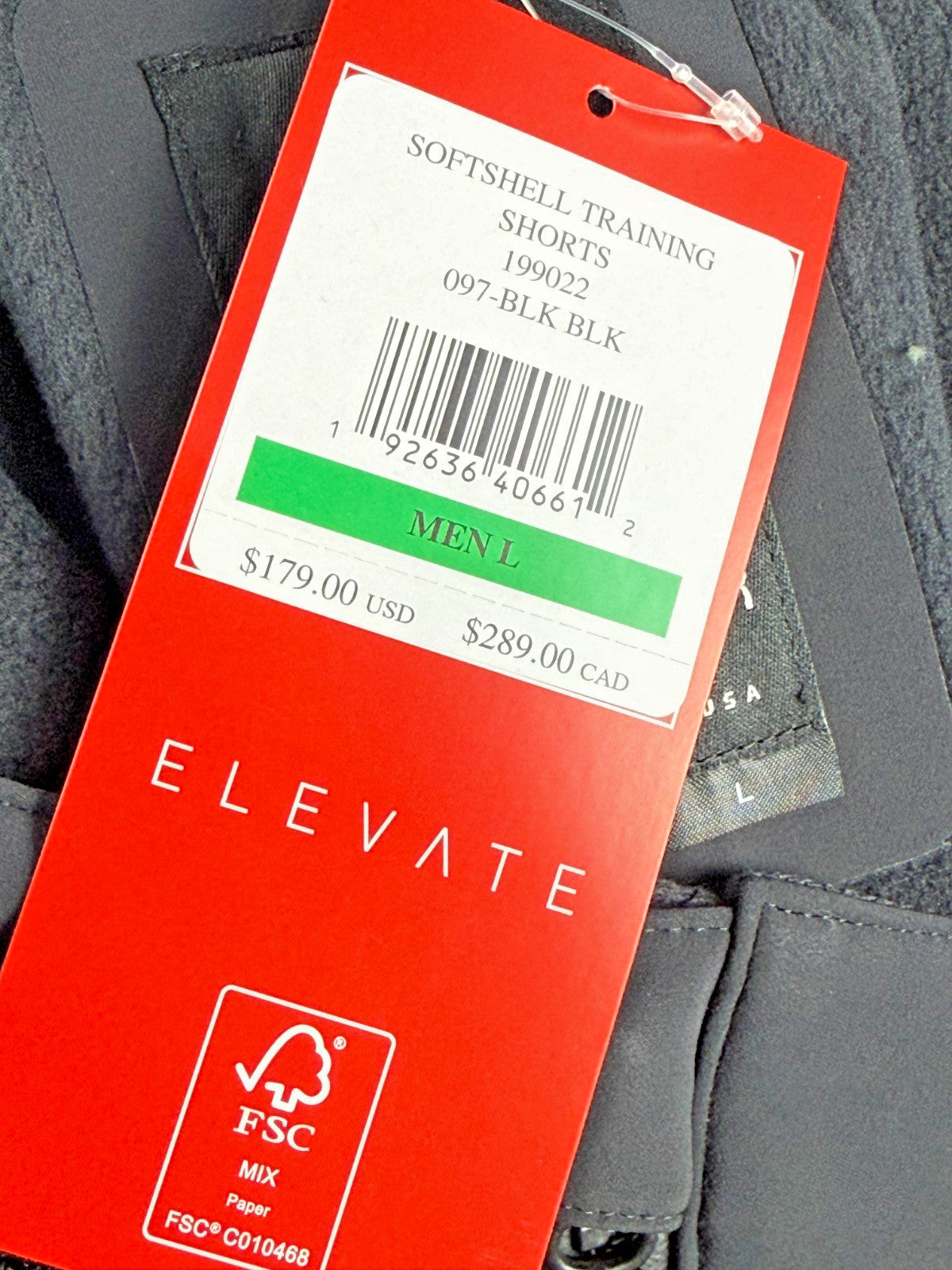 Size L Softshell Ski Racing Shorts with 10K DWR Waterproof Laminate