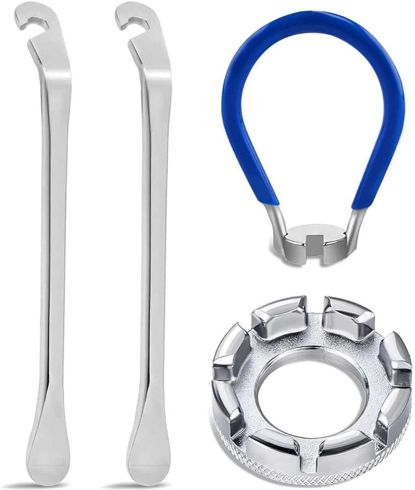 4-Piece Bicycle Spoke Wrench Set - Universal Forged Steel Wheel Tool