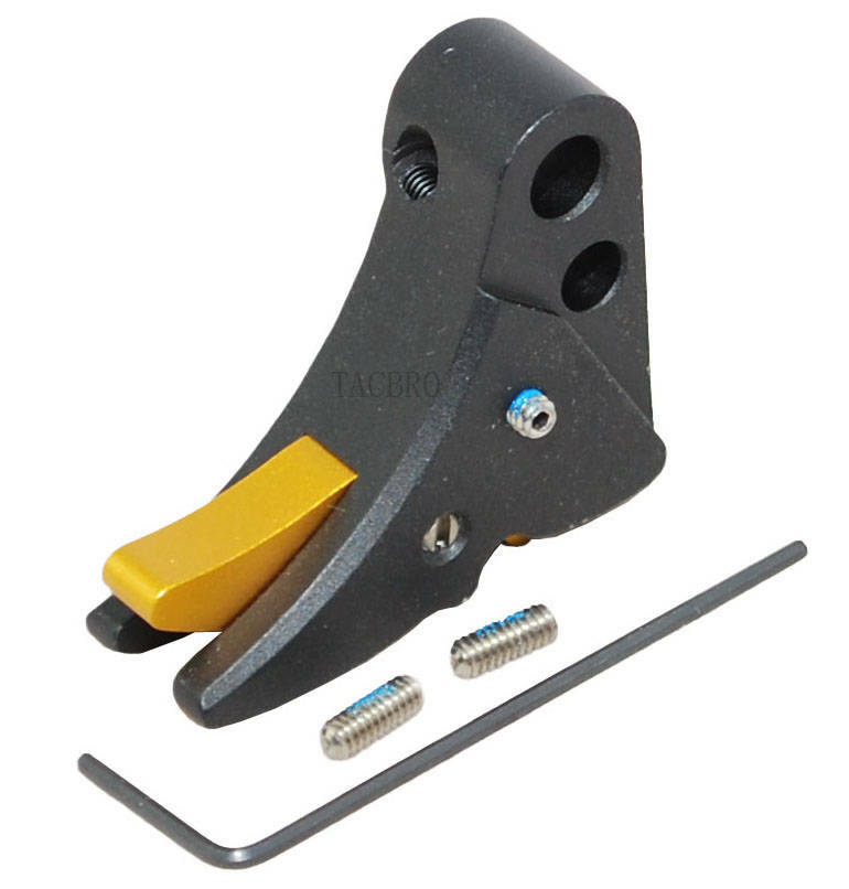 Anodized Aluminum Trigger Shoe with Safety for Gen 1-3 - Multiple Colors