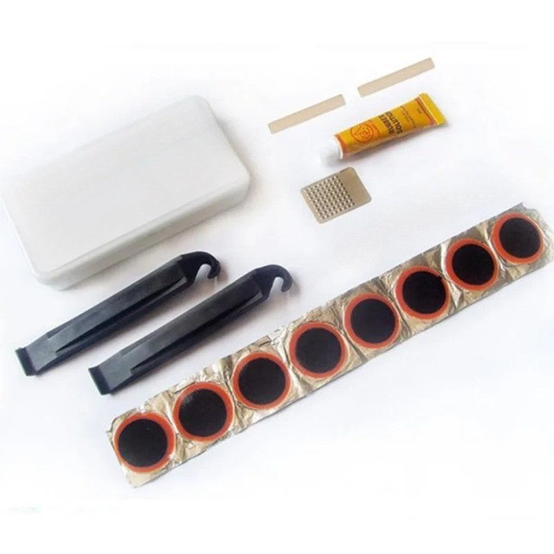 Bike Tire Repair Kit Puncture Patches & Tools for MTB & Road Bikes