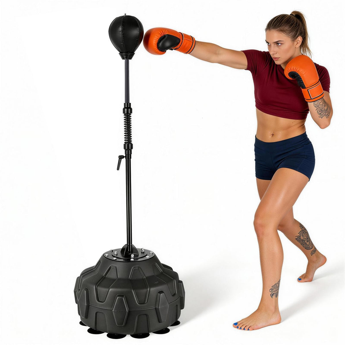 Height Adjustable Freestanding Punching Bag Kit for Boxing Training