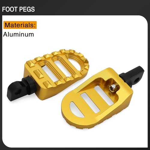 Small Gold Offroad Foot Pegs for Harley Dyna Motorcycle Footrests