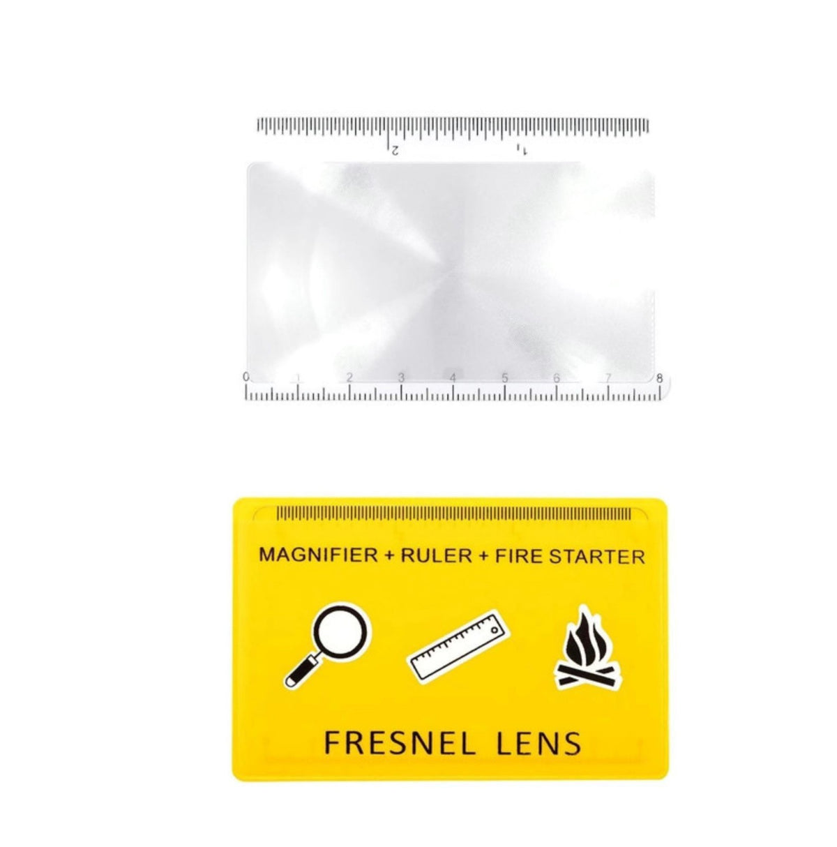 Credit Card Size Firestarter Magnifier with Protective Sleeve - Emergency Survival Tool