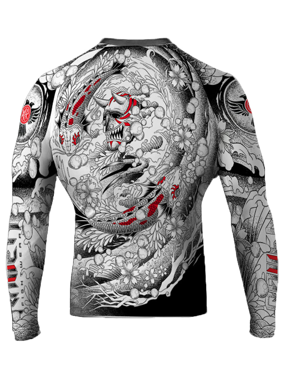 Men's MMA Rash Guard Irezumi 1.0 Long Sleeve Compression Shirt Black