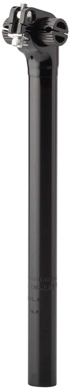 Bike Seatpost 25.4mm x 300mm Black Standard Rail Mount