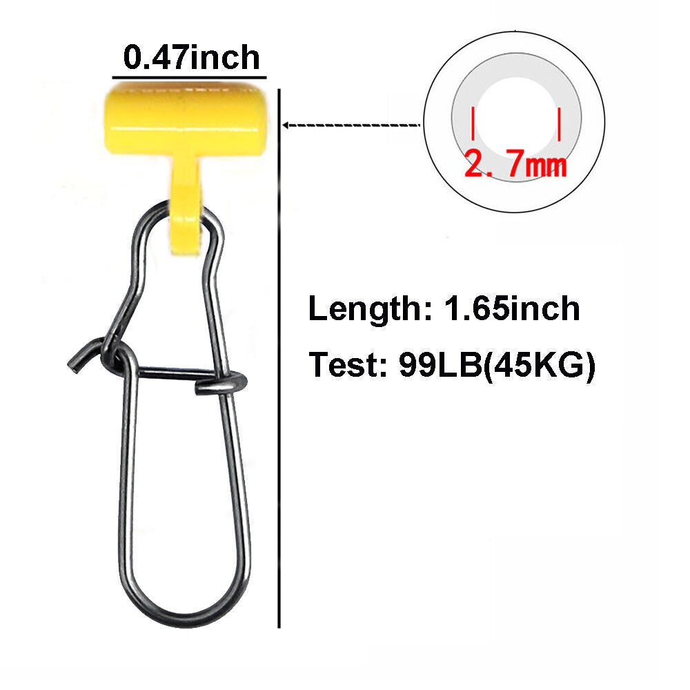 Fishing Line Sinker Slider with Snap - Heavy Duty Tackle for Freshwater & Saltwater
