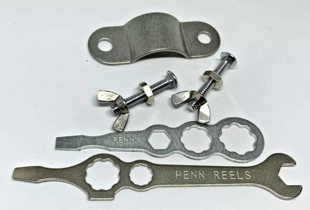 Saltwater Fishing Reel Clamp Set with Wrenches for Penn 114H 115 6/0 9/0