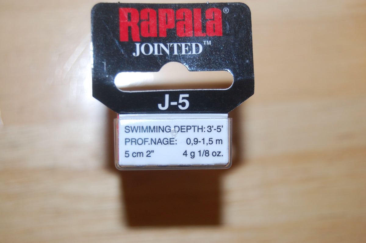 Rapala J-5 J05 S Silver Floating Minnow Lure 2" 1/8 Oz - Fishing Tackle