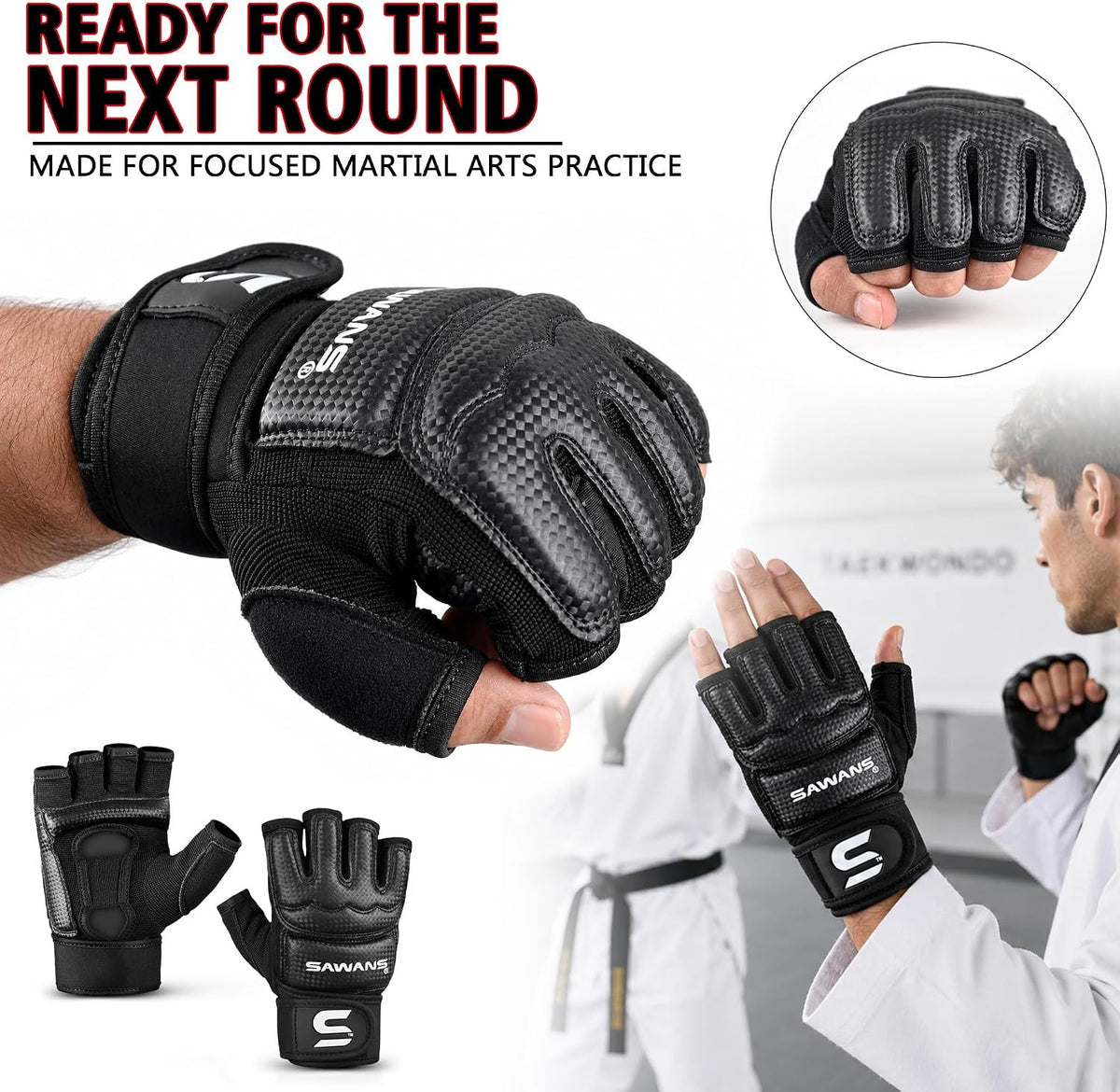 Martial Arts MMA Boxing Gloves with Wrist Support and Punch Bag Protection