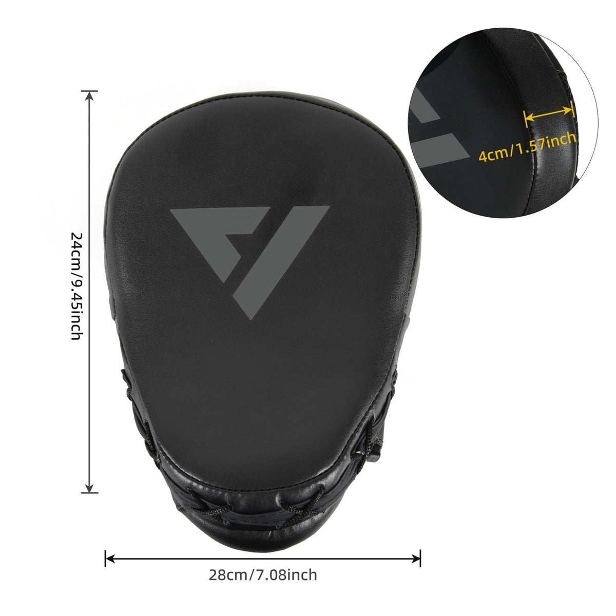 Boxing Punching Mitts for Training - Durable Faux Leather & Shock Absorption