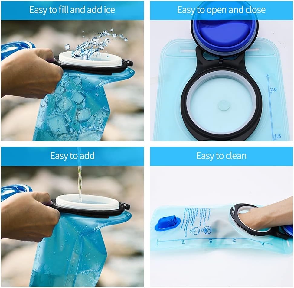 2L Hydration Bladder Water Reservoir with Large Opening for Outdoor Activities