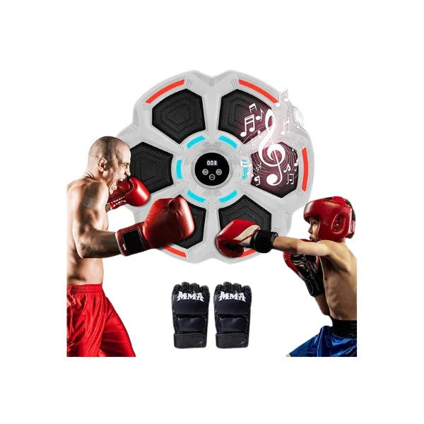Wall-Mounted Boxing Trainer with Gloves - Interactive Fitness Equipment