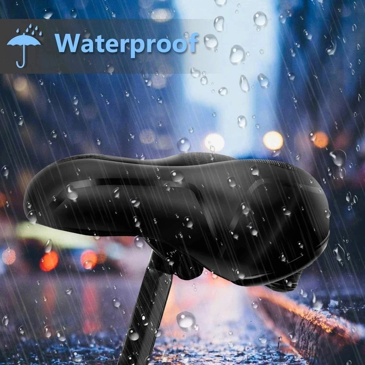 Wide Gel Bicycle Saddle Seat Cushion for Comfort and Shock Absorption