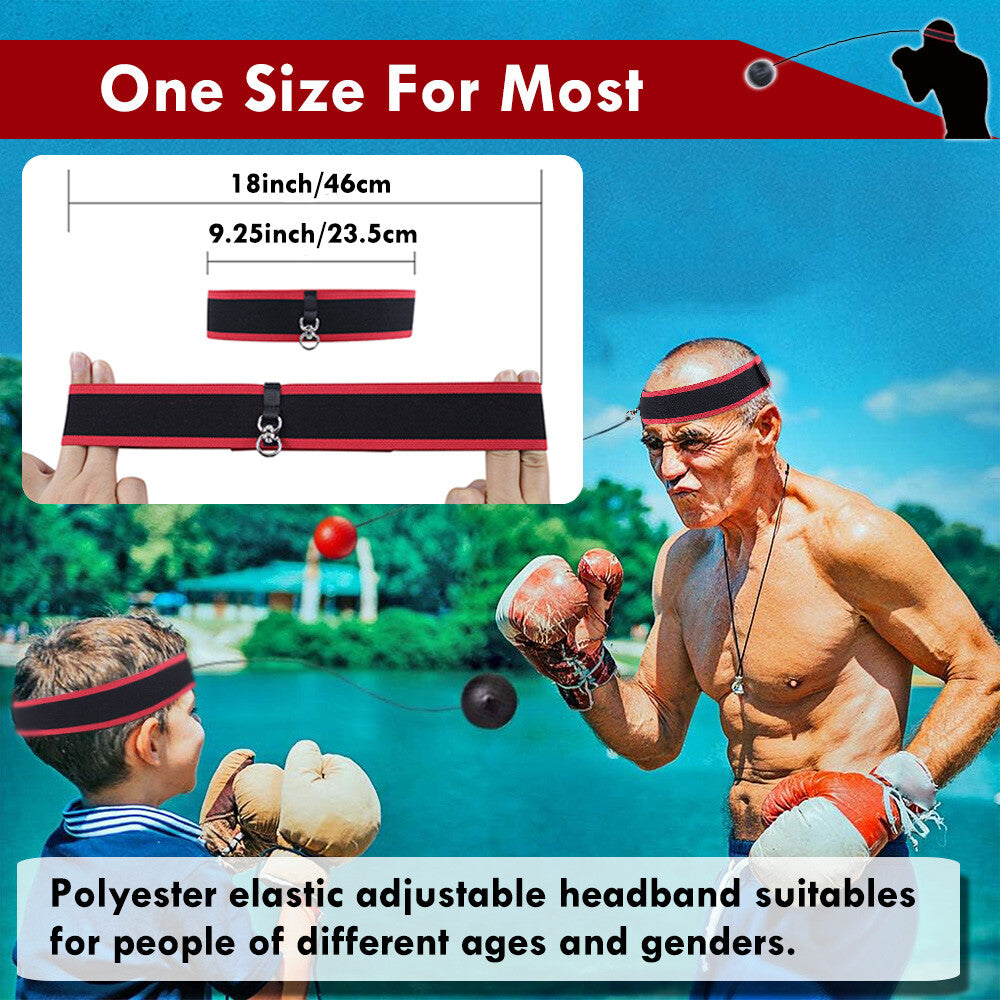 Reaction Ball Boxing Reflex Training Ball with Adjustable Headband for Reaction Speed & Coordination
