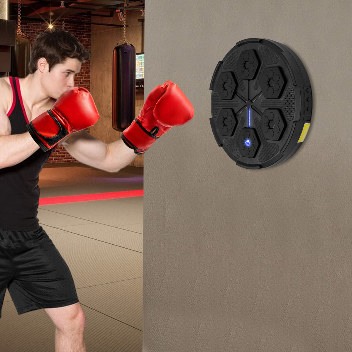 Bluetooth Boxing Target with Music & Light for Stress Relief and Training