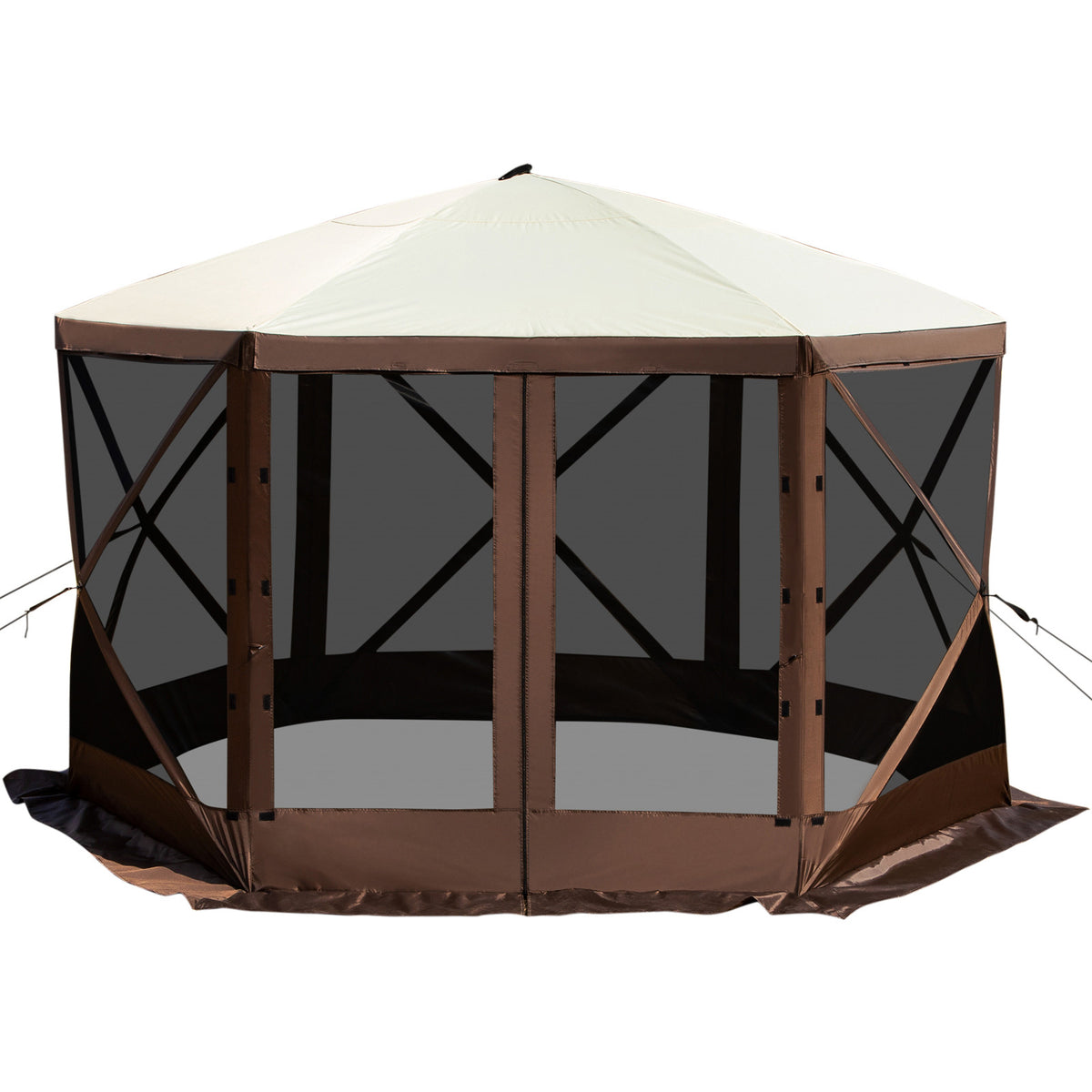 Portable 10x10 Pop-Up Camping Gazebo Shelter with Side Walls