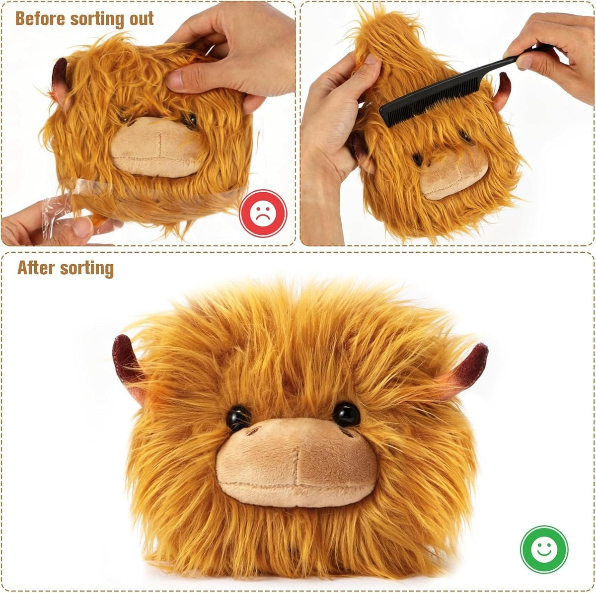 Golf Mallet Putter Head Cover Highland Cow Magnetic Closure Universal Fit