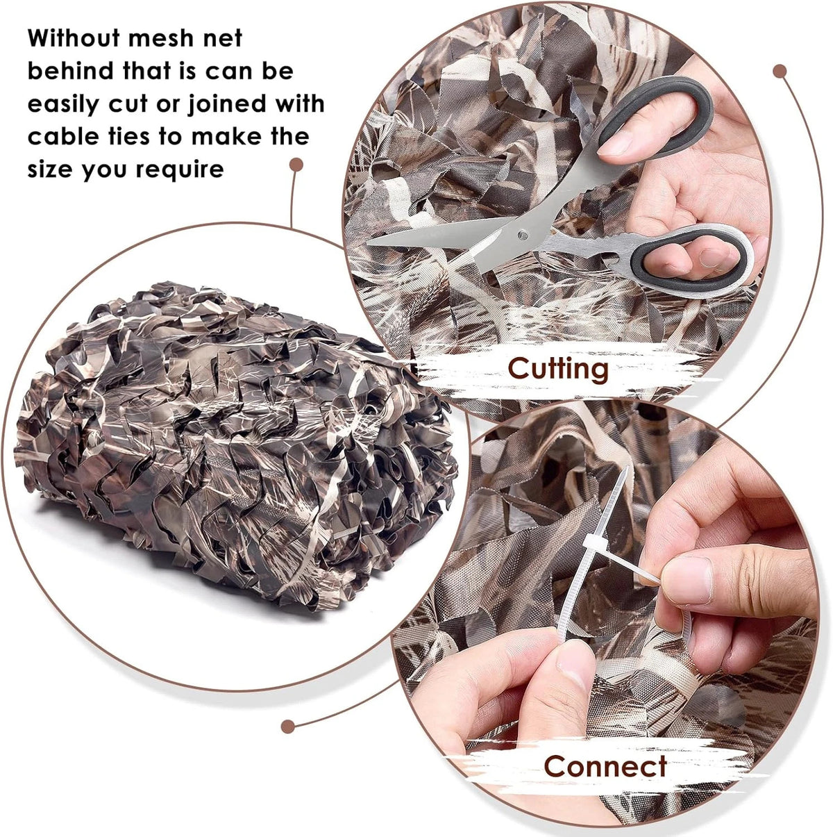 Camouflage Netting Bulk Roll for Hunting and Outdoor Concealment