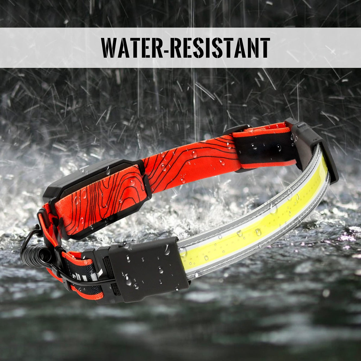 LED Headlamp 1000LM Rechargeable Waterproof Wide Beam Light 230°