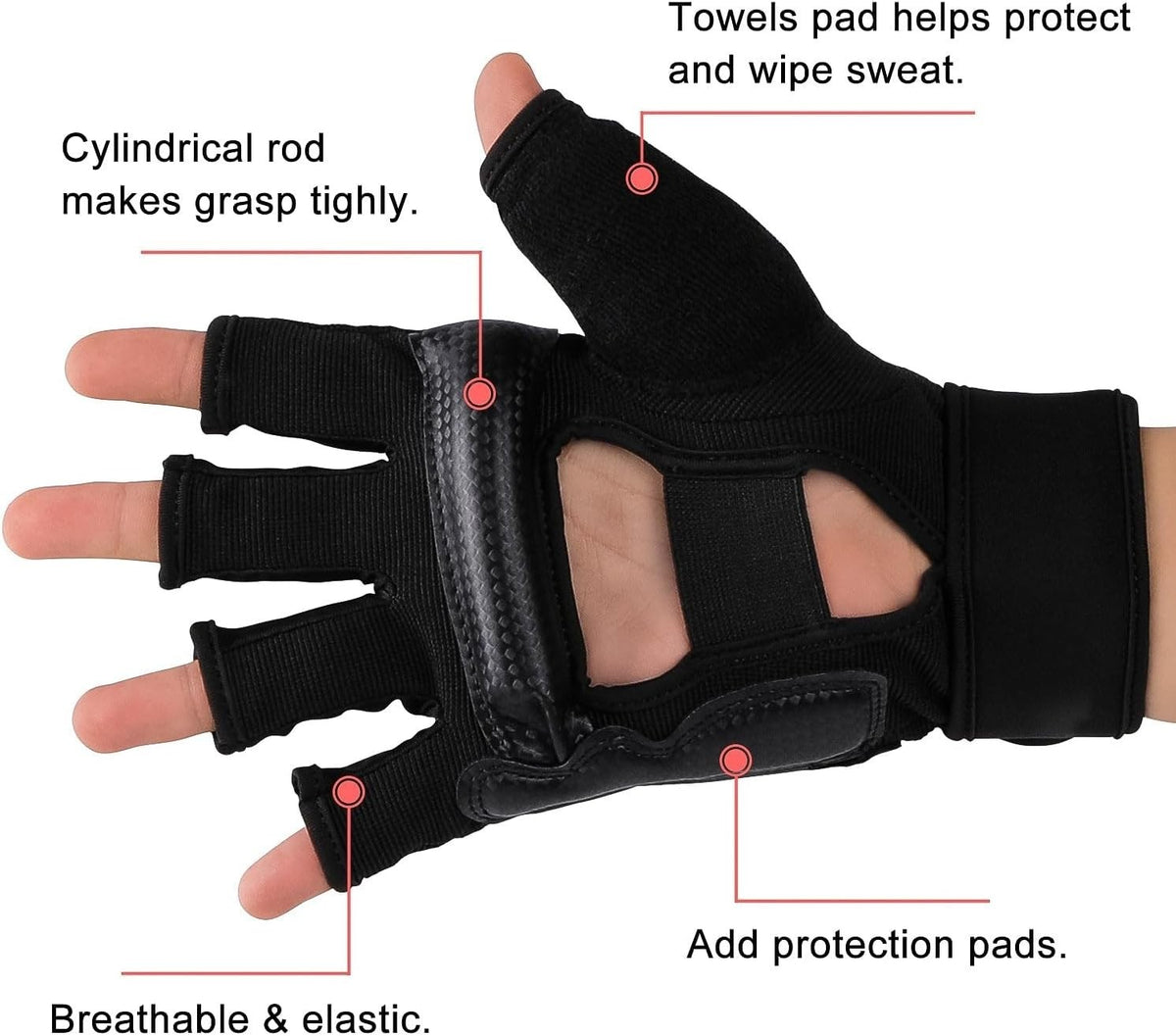Breathable Boxing Gloves for Martial Arts Training - Faux Leather, Medium