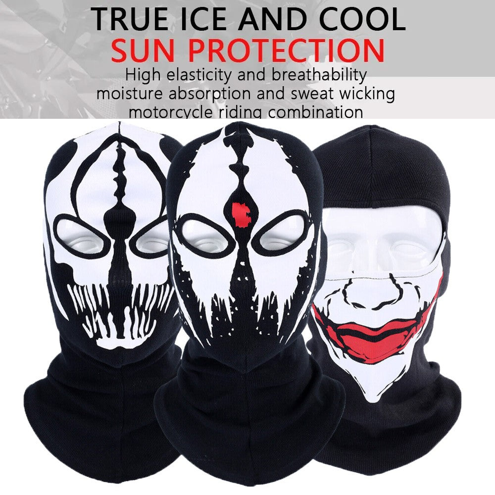 Unisex Motorcycle Balaclava Hood Full Face Cover Skull Mask for Outdoor Activities