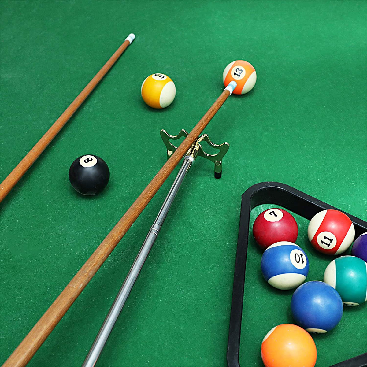 Retractable Billiard Bridge Stick with Brass Head – Extendable Cue Accessory