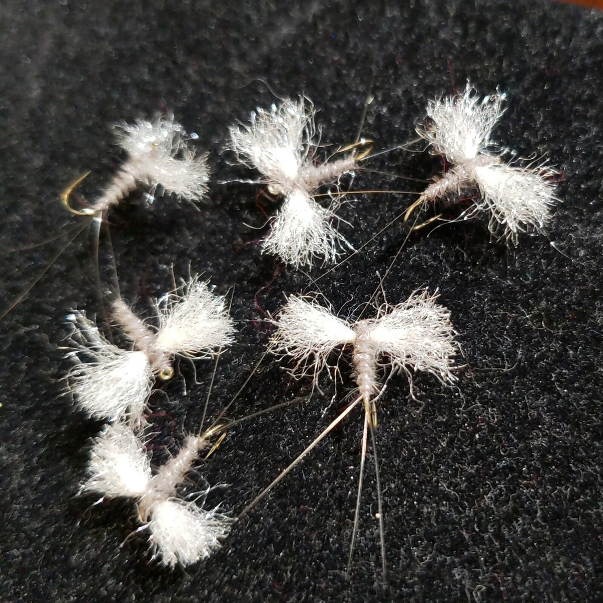 Fly Fishing Flies Size 12 March Brown & Gray Dry Spinner - Custom Tied