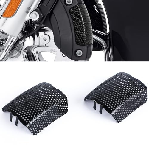 Black Motorcycle Front Brake Caliper Covers - Protective & Heat Emission