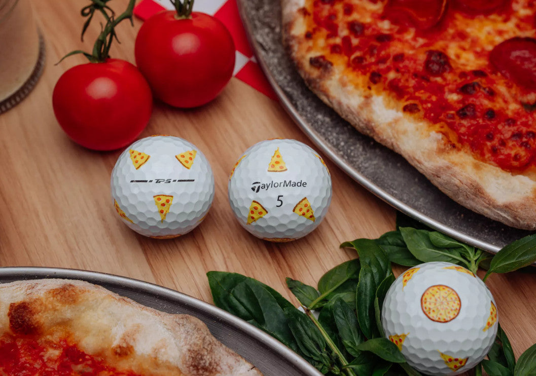 Limited Edition TaylorMade TP5X Pix Golf Balls - Pizza Party Style, Multiple Quantities