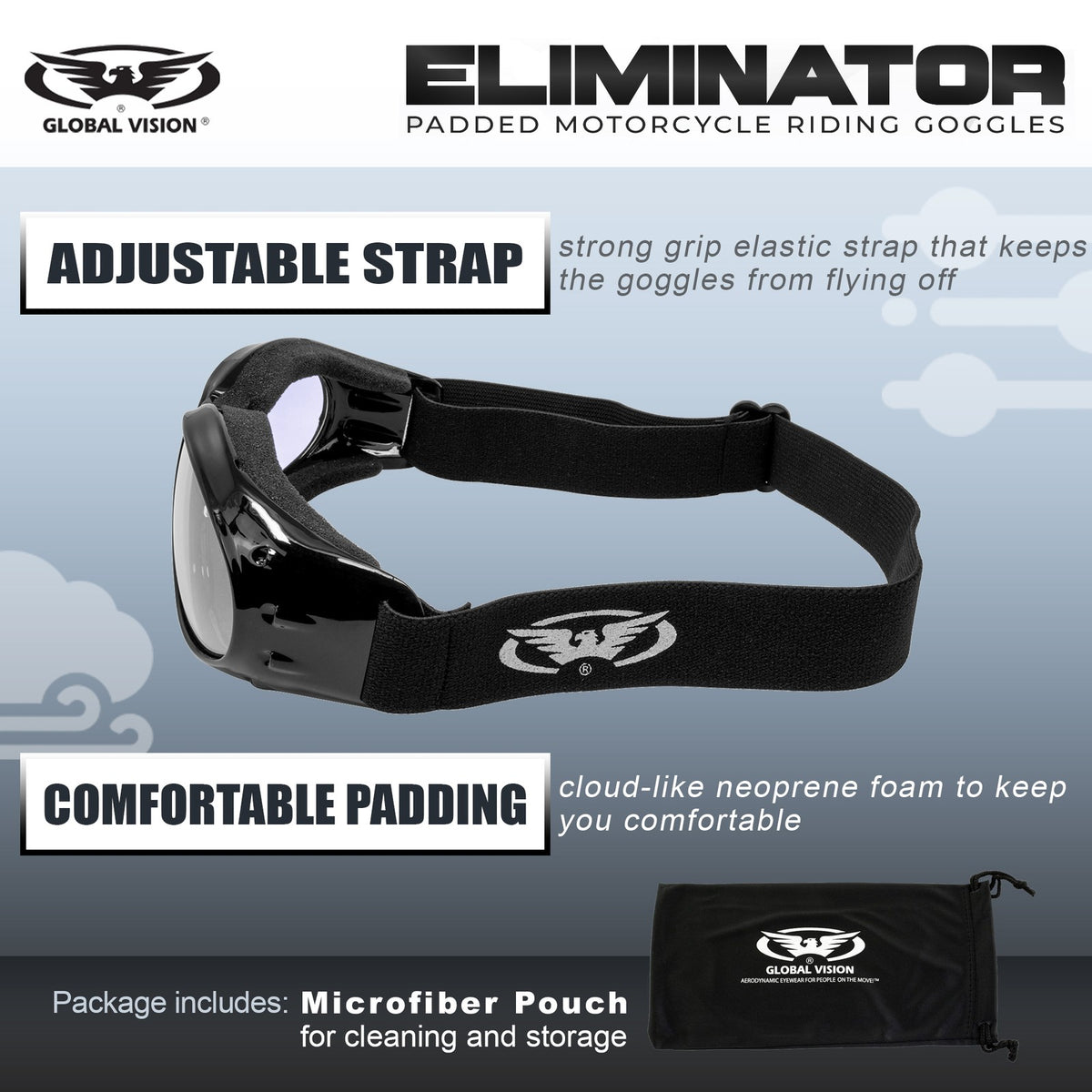 Global Vision Eliminator Goggles 2-Pack with Mirror & Dark Lens UV Protection