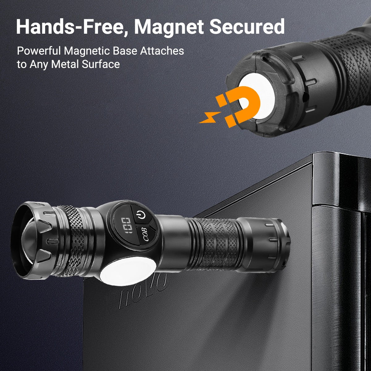 Rechargeable LED Work Light with Magnetic Base and Multi-Mode Brightness