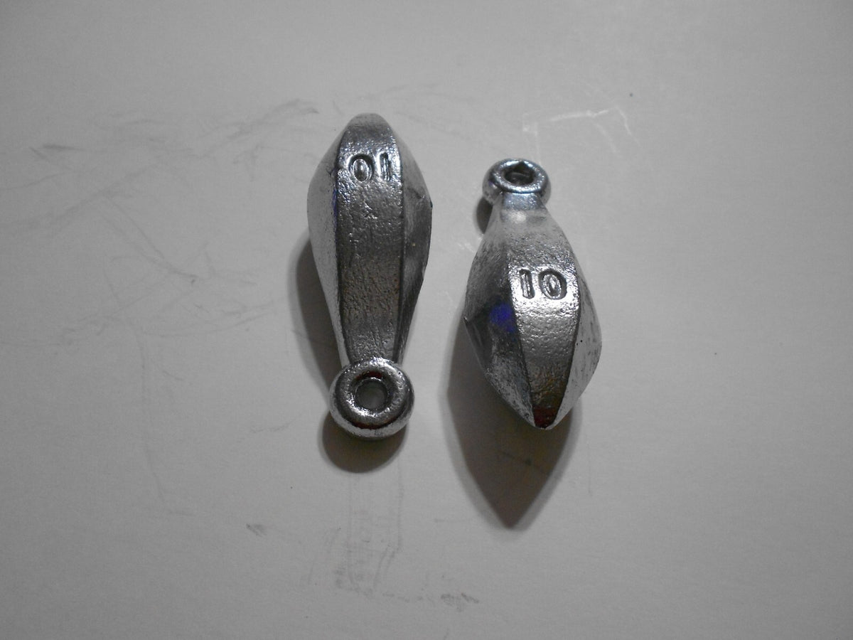 24 Pack 10 oz Lead Bank Sinkers for Fishing Tackle, Handmade from Do-It Mold