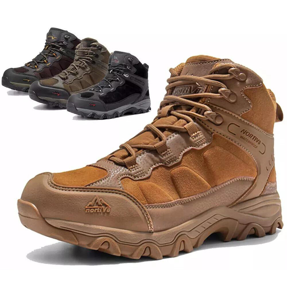 Men's Waterproof Hiking Boots Non-Slip Trekking Mountaineering Shoes