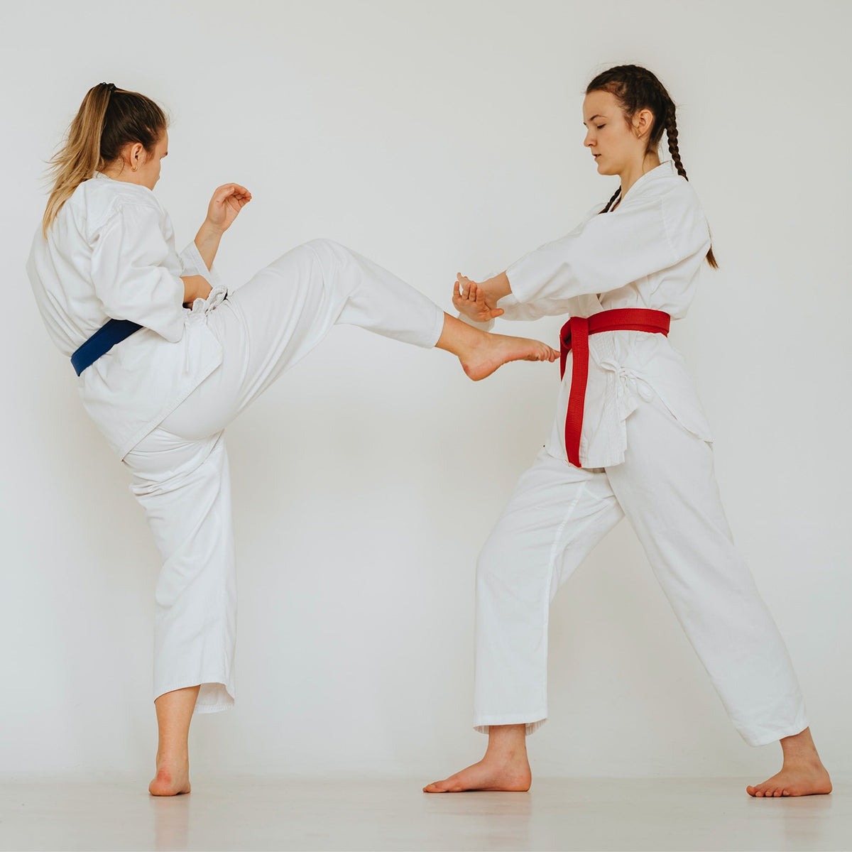 2pcs Taekwondo Colored Ranking Belts for Competition & Training - Black