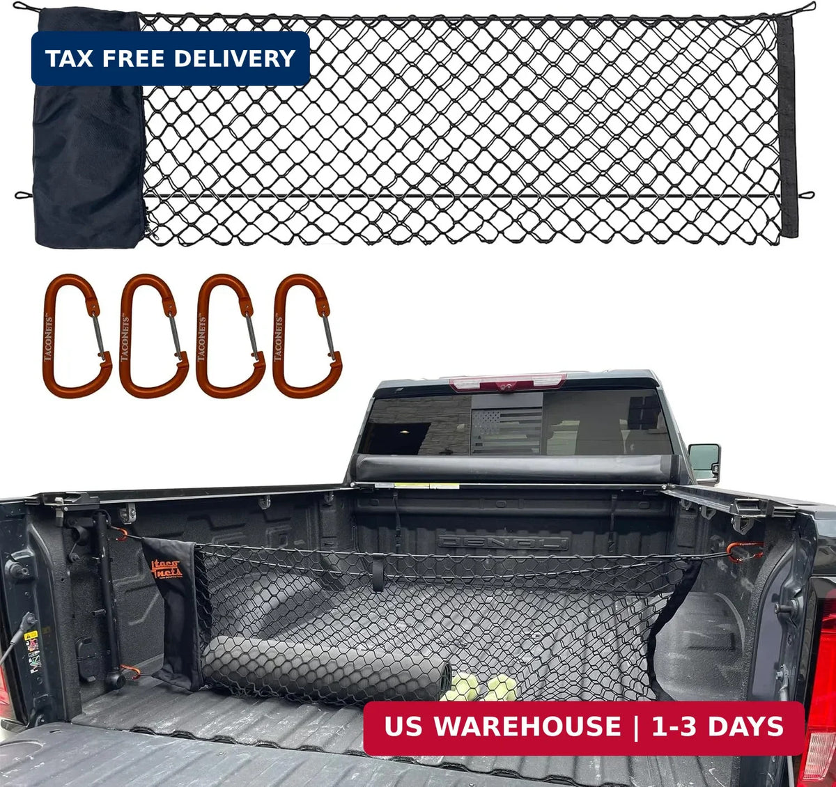Cargo Net for GMC Sierra & Chevy Silverado 2013+ - Heavy Duty Truck Bed Organizer
