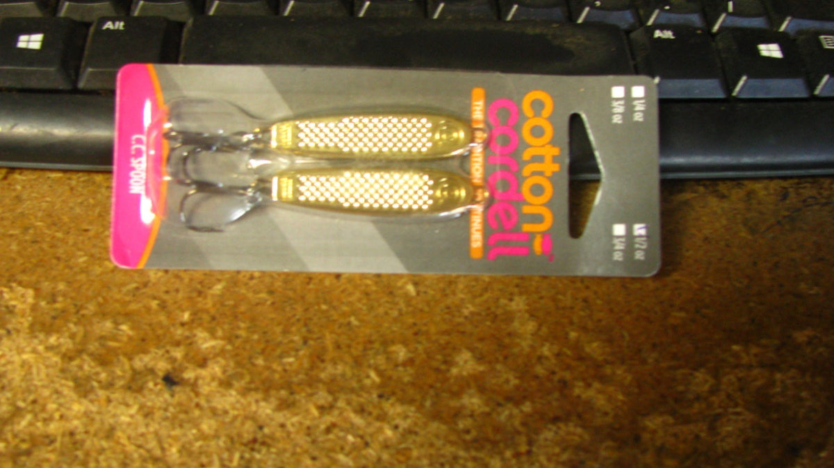 Gold Casting Spoon Set - 1/2 oz 4-Piece Fishing Tackle Spoons