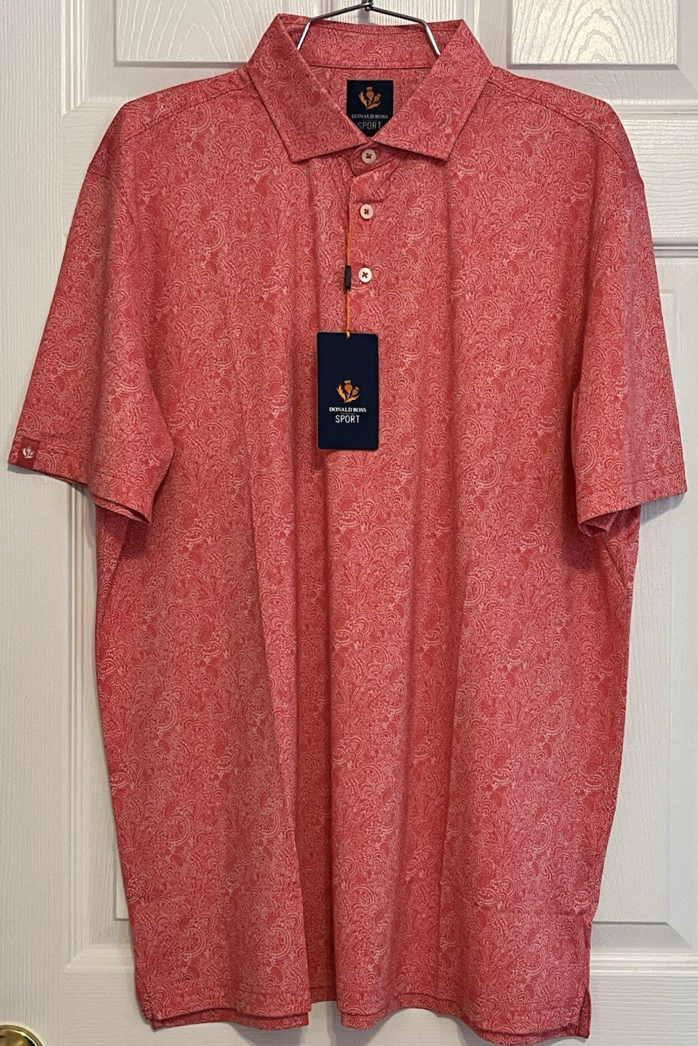 Golf Polo Shirt Men’s Athletic Watermelon Large - Donald Ross Sport Murdo