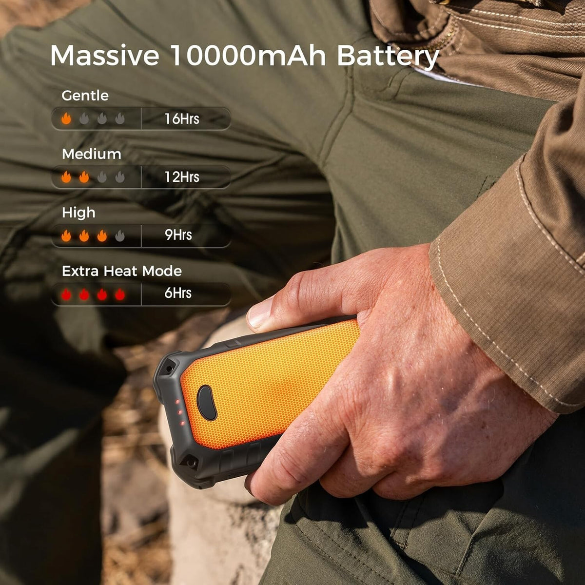 Waterproof Rechargeable Hand Warmers 10000mAh for Hunting & Outdoor Use