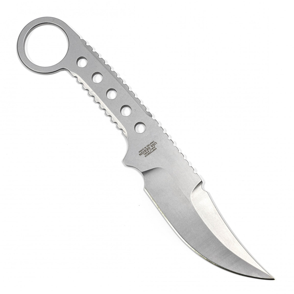 Full Tang Clip Point Tactical Knife with Kydex Sheath - Stainless Steel, 3.5 Inch Blade
