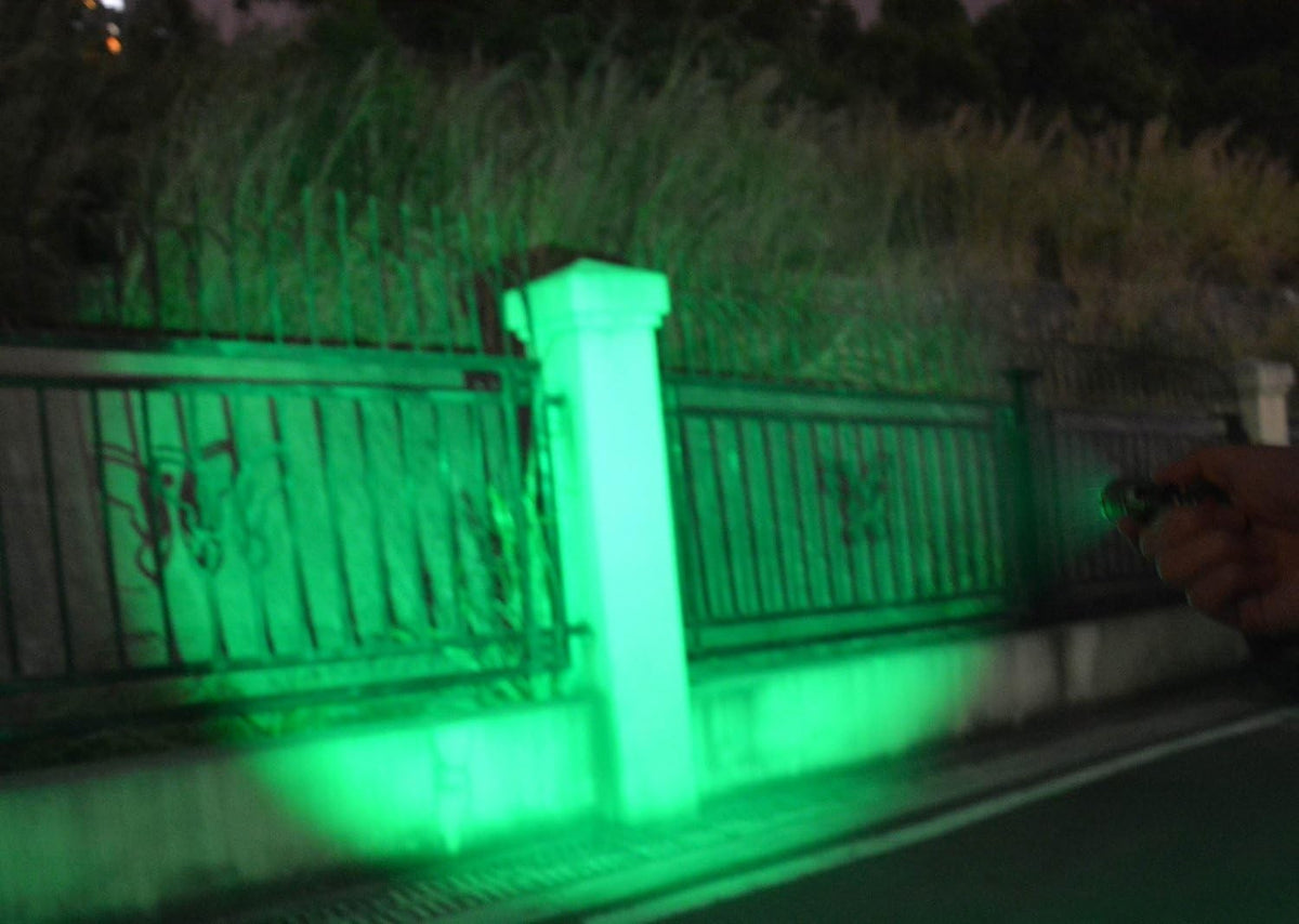 3-Mode Green LED Flashlight for Hunting Night Vision, Compact 200 Lumens